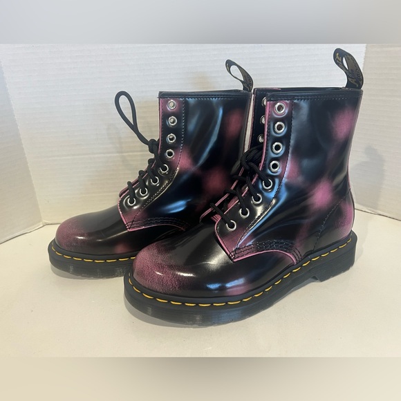Dr. Martens Shoes - Dr Martens 1460 Pink & Black ARCADIA 31815 Lace-Up Boots US Size 6 (W) New!